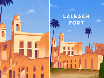 Lalbagh Fort (South gate) art bangladesh degital art degital drawing design illustration illustration art lalbagh fort vector