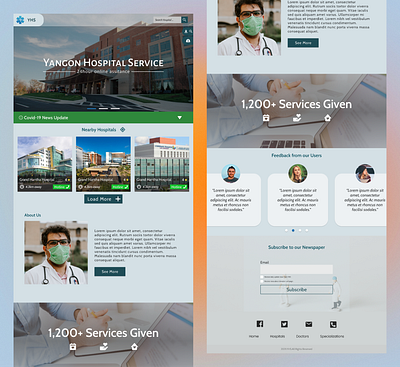 Yangon Hospital Service design doctor hospital hospital service hospitals service support ui ux web