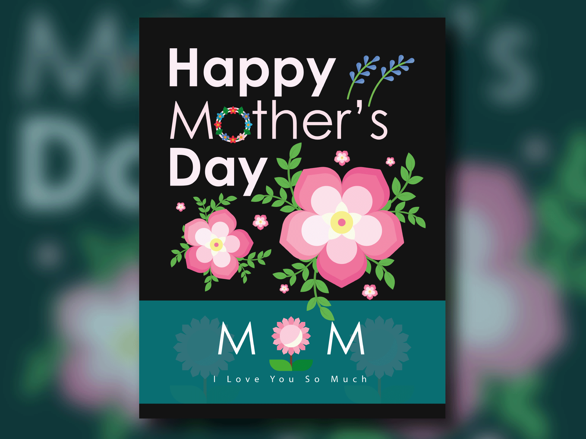 Mother's Day Template art design designer gift illustration illustrator mom mommy moms mother motherhood mothers day mothersday mothership thanks wish wishes