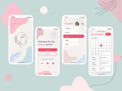 Beauty App - IOS beauty app beauty salon design ios ios app iphone mobile design ui