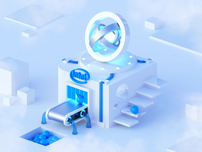 3D Intel Factory 3d 3d art 3d artist 3d modeling 3d render abstract art blender blender 3d design factory intel