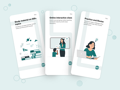 Education App Onboarding UI design education app illustrations onboarding onboarding screen onboarding ui online education ui design ux design