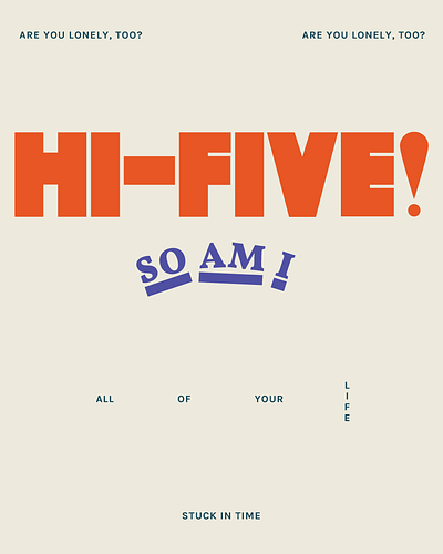 Hi Five custom type graphic design lyrics typography typography art vector