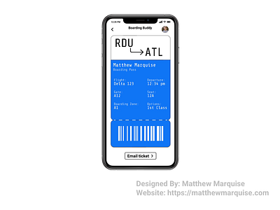 Daily UI 024 :: Boarding Pass adobexd app clean dailyui dailyui024 design figma minimal ui ux web