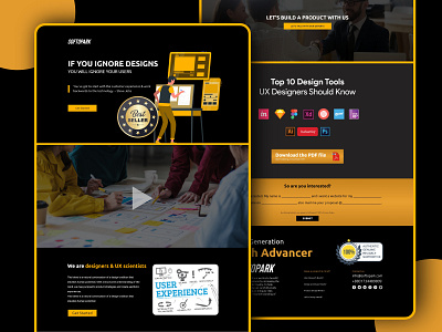 UI/UX Design Landing Page bangladesh training center illustration it company landing page landing page ui softopark web design web development web template website