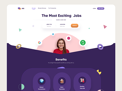 Job Finding Platform 3d design exciting jobs freelancerfinding hire me hirewebdesign job finding job website joblandingpage jobplatform jobs web jobslanding jobswebapp landingpage landingpagedesign post a job search jobs ui design webapplication webdesign website design