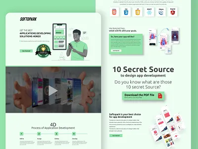 Mobile App design Landing Page design it company mobile app mobile app development mobile ui web design