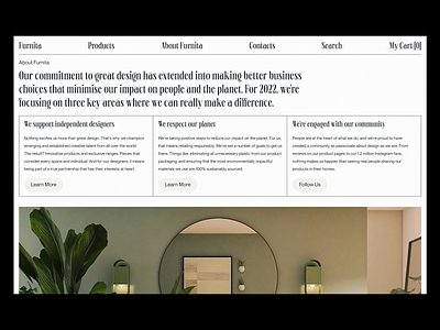 Furnita – About Page 2022 trends about about page art direction company design furniture grid info page interior layout studio ui ui elements uidesign uiux ux web web design website ui