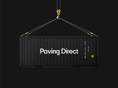 Paving Direct – Identity Design architect architecture black bold brand identity builder building container engineering identity logo logo design masculine paving square strong