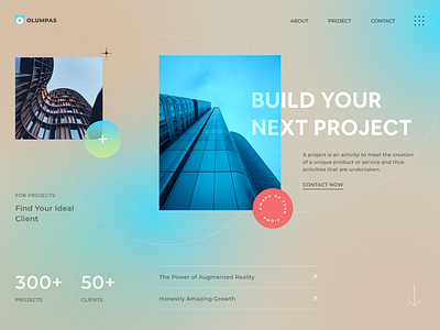 Architecture website concept architecture branding building clean colorful concept creative dailyui figma gradient homepage house landing page modern real estate typography ui ux web website