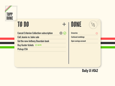 Daily UI #042 daily ui daily ui 042 dailyui dailyui042 dailyuichallenge design to do to do list todo ui