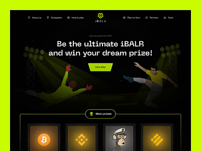 iBALR Crypto NFT game website app animation clean crypto landing page marketplace design minimal nft nft art nft design ui design ui trends web design web3