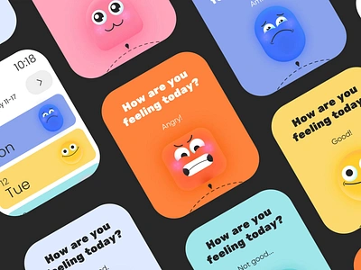 Emotion Tracker animated animation app apple watch design desire agency emotion emotion tracker graphic design mood mood tracker motion motion graphics smart watch smart watch app tracker ui watch watch app