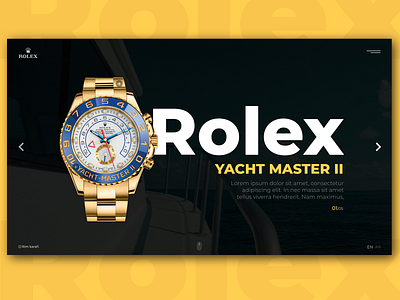 Rolex landing page abstract design adobe photoshop adobe xd black design luxury design rolex ui watch webdesign website