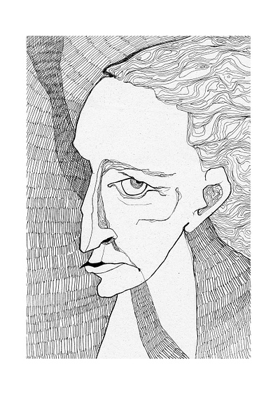 Faces #4 crosshatching eyes hand drawn illustration ink line art portrait portrait art portrait illustration woman illustration