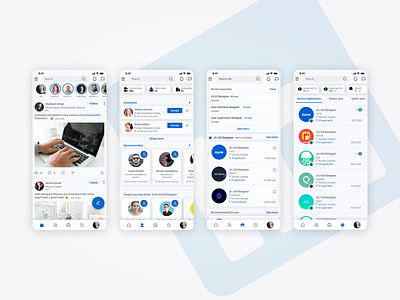 Linkedin App Redesign app app design application design figma linkedin mobile app redesign social social media ui ui ux ui design uidesign uiux ux ux ui ux design uxdesign uxui