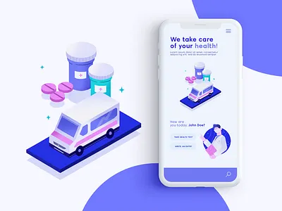 Illustration for Healthcare App app app design design editorial illustration illustration procreate procreateapp ui ux ux design