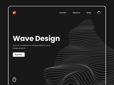 Waves Pack Design dark header home homepage landing landing design landing page landingpage minimal pack product ui ux uiux wave web web app web design web ui webdesign website