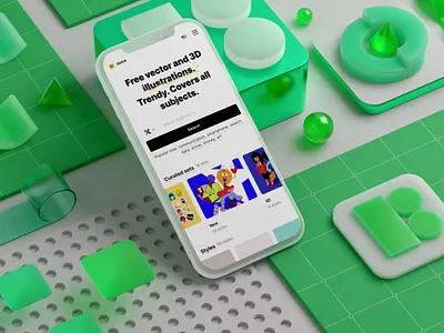 3D style frame 3d 3drender aftereffects animation cinema4d graphic design icons8 illustration motion graphics ui