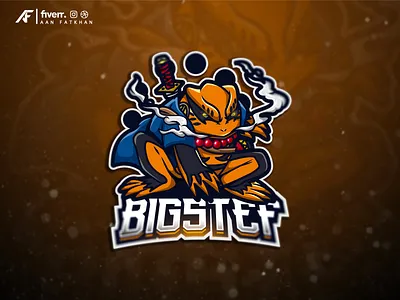 Frog Esports Logo animal logo cartoon logo commision work esport esport logo esportlogo frog frog logo logo logodesign logogram mascotlogo ninja