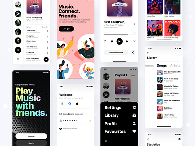 UI/UX Music & Podcast App Design app black design designer dogecoin illustration logo podcast sick typography ui uiuxdesign ux ux ui ux design vector