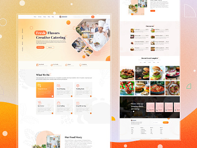 Food Catering Landing Page recipes