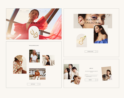 PD PAOLA jewelry website ecommerce ecommerce design eshop homepage jewelry shop mainpage minimal newsletter design uidesign uxui web design