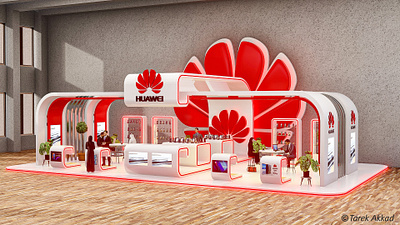 Huawei Exhibition booth design 3d architecture cinema4d interior interior design lumion render rendering