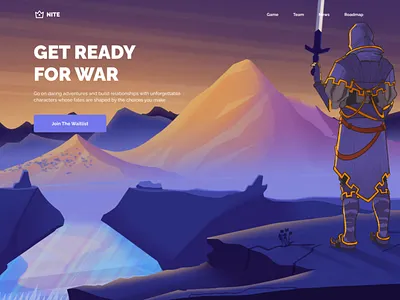 Nite // Web Landing Page - Animation animation design illustration ui ux