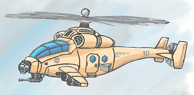 Helicopter sketch 1 character art concept art design fantasy art game art game artist illustration robot science fiction vehicle design