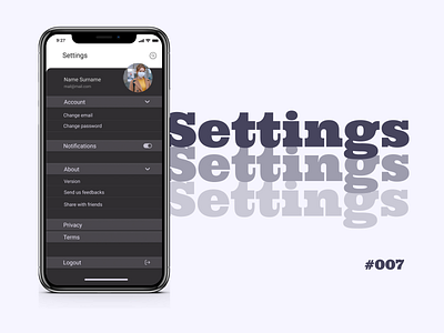 Settings l Daily UI #007 dailyui design figma settings settings page ui