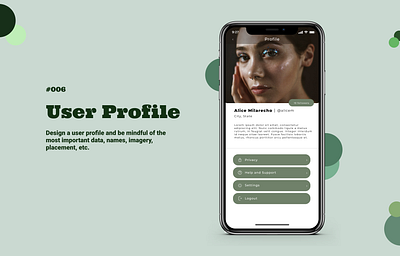 Profile l Daily UI #006 app dailyui design figma mockup