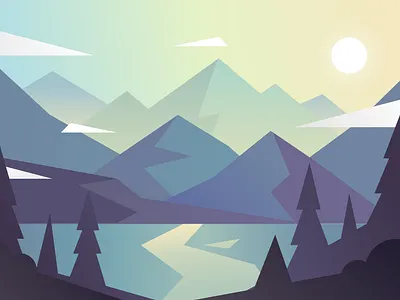 lumine blue color design detail gradient graphic design illustration landscape minimal vector