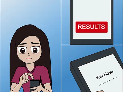 Anxious about the Results adobe illustrator anxious art digital illustration digitalart girl illustration illustration results vector art