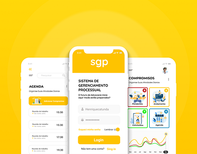 Sistema de Gerenciamento Processual app design ui