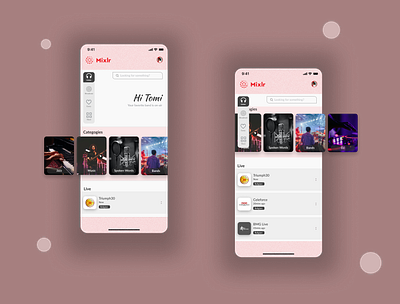 Mixlr App Redesign app design typography ui ux