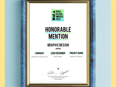 DNA Paris Design Awards 2022 awards best mobile apps design award ui ux