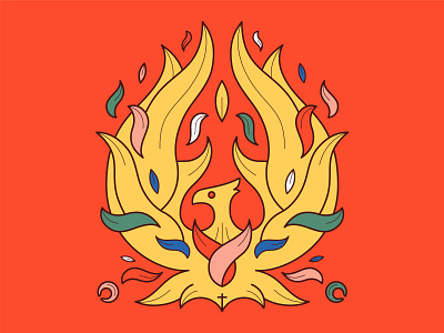 Phoenix branding design digital illustration logo minimal simple vector