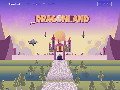 Dragonland // Web Landing Page - Animation animation design illustration motion graphics ui ux website