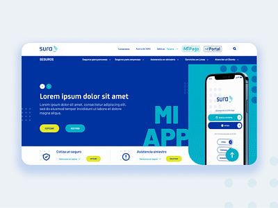 Sitio web Seguros SURA Panamá branding design design app design studio design system designer icon illustration interaction logo