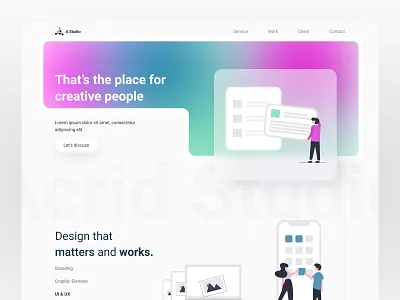 Acrid Studio agency website art article blog color colour concept creative creative design design illustraion minimal portfolio typography ui ux web web design website