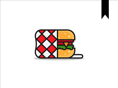 BURGER ILLUSTRATION art design flat graphic design icon illustration illustrator logo minimal vector