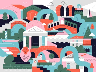 Venice, Italy abstract europe geometry italy pattern puzzle travel venice