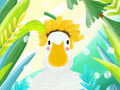 带花的小鸭鸭 ipad ps