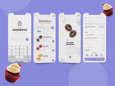 Just Dessert App ui design xd animation