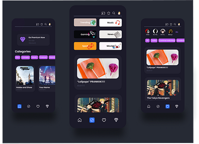 Stream app app design icon ui ux