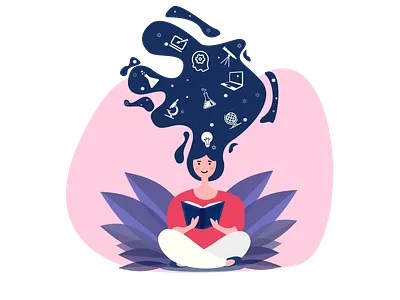 Skill Development Vector Illustration character education education app figmadesign girl character illustration skill development student vector illustration