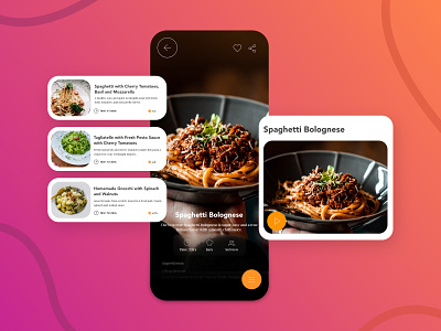 Recipe App UI app design color food app minimal mobile app mobile app design mobile ui recipe app ui ui design user interface user interface design uxdesign