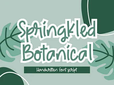Springkled Botanical alphabet characters creative design display font fun funny kids letter line lowercase modern monoline numeric playfull punctuation type typography uppercase