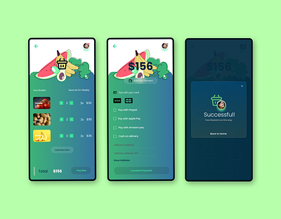 farmfood | cart page UI Design adobe xd android app design cart cart ui digital product design farmer figma food gradient illustration ios app design payment shopping ui ux